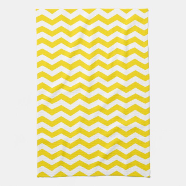 Fiji Sunrise Wave Chevron Tea Towel (Vertical)