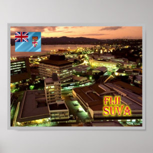 Fiji -  Suva at Night - Poster