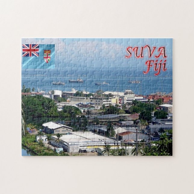 Fiji -  Suva City -  Walu Bay Industria - Jigsaw Puzzle (Horizontal)