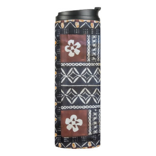 Fiji Tapa Barkcloth Thermal Tumbler