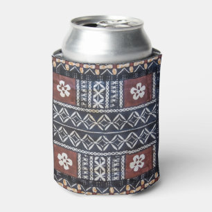 Fiji Tapa Cloth Print Can Cooloer Can Cooler