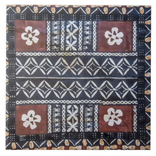 Fiji Tapa Cloth Print Ceramic Tile