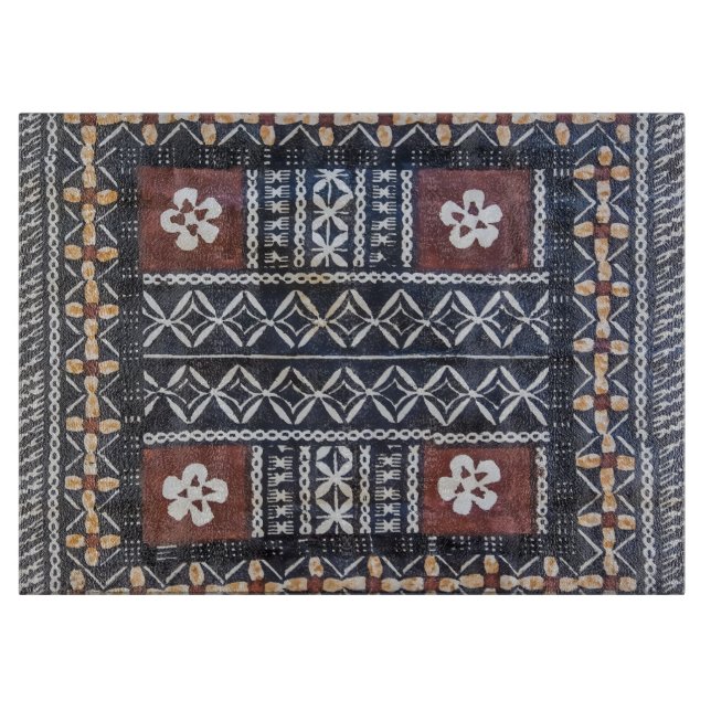 Fiji Tapa Cloth Print Cutting Board (Front)