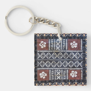 Fiji Tapa Cloth Print Keychain