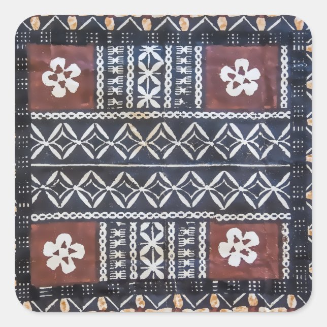 Fiji Tapa Cloth Print Stickers (Front)