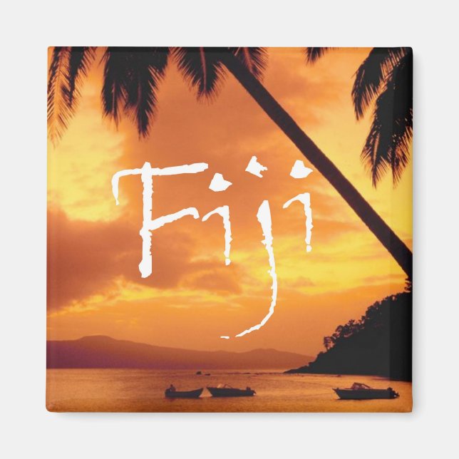 Fiji Travel Photo Souvenir Fridge Magnets (Front)