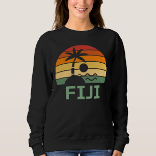 Fiji Vintage Palm Trees Summer Beach Sweatshirt