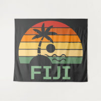 Fiji Vintage Palm Trees Summer Beach