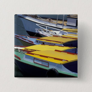 Fiji, Viti Levu, Lautoka, Small boats in Port of 15 Cm Square Badge