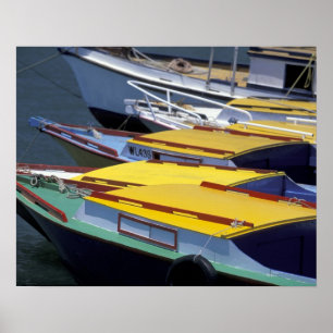 Fiji, Viti Levu, Lautoka, Small boats in Port of Poster