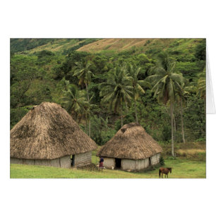 Fiji, Viti Levu, Navala, Traditional Bure houses
