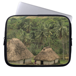 Fiji, Viti Levu, Navala, Traditional Bure houses Laptop Sleeve