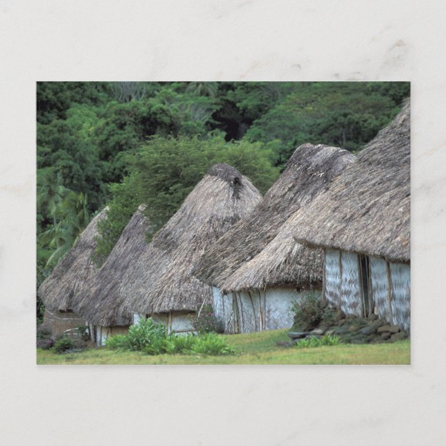 Fiji, Viti, Traditional hut houses. Postcard (Front)