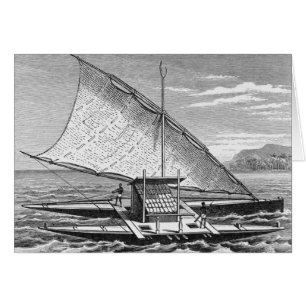 Fijian double canoe from The History of