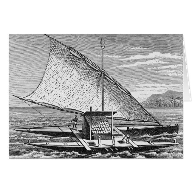 Fijian double canoe from The History of (Front Horizontal)