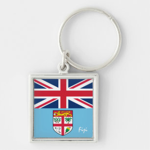 Fijian flag & Fiji holiday, rugby /sports fans Key Ring