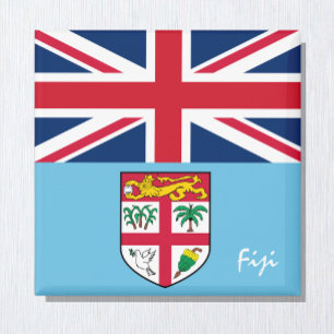 Fijian flag & Fiji holiday, rugby /sports fans Magnet