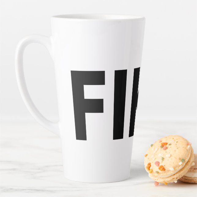 FIKA Bold Black and White Latte Mug (In Situ)
