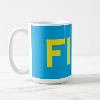 FIKA Bold Yellow and Blue Coffee Mug