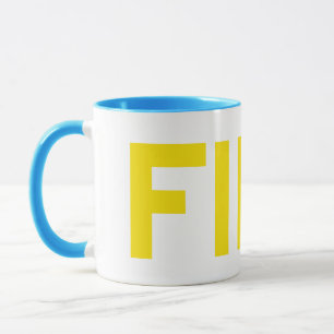 FIKA Bold Yellow and Blue Mug