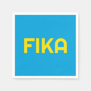 FIKA Bold Yellow and Blue Napkin