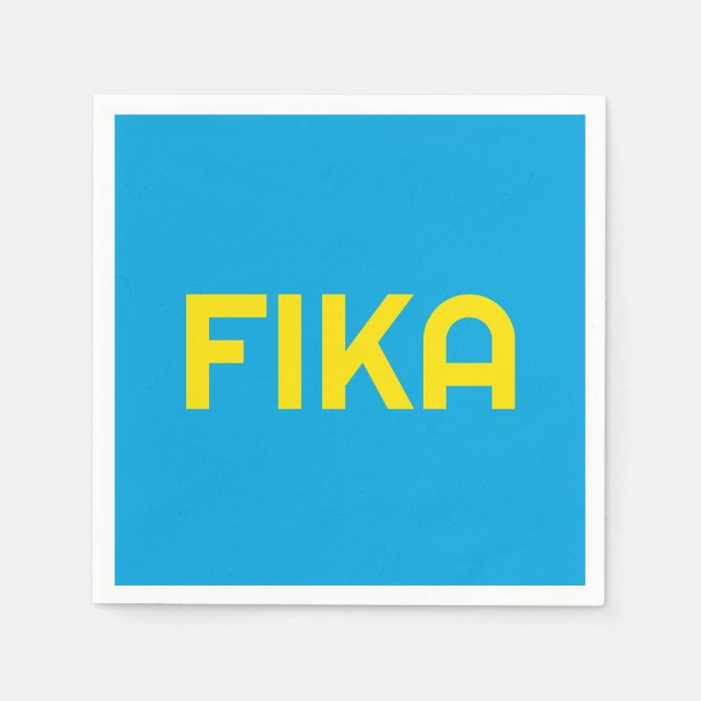 FIKA Bold Yellow and Blue Napkin (Front)