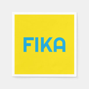 FIKA Bold Yellow and Blue Napkin
