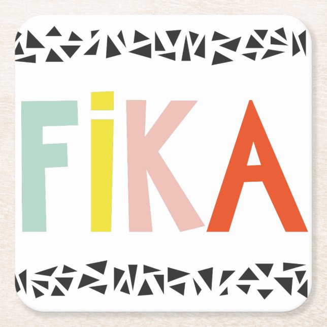 Fika Colours Paper Coaster (Front)