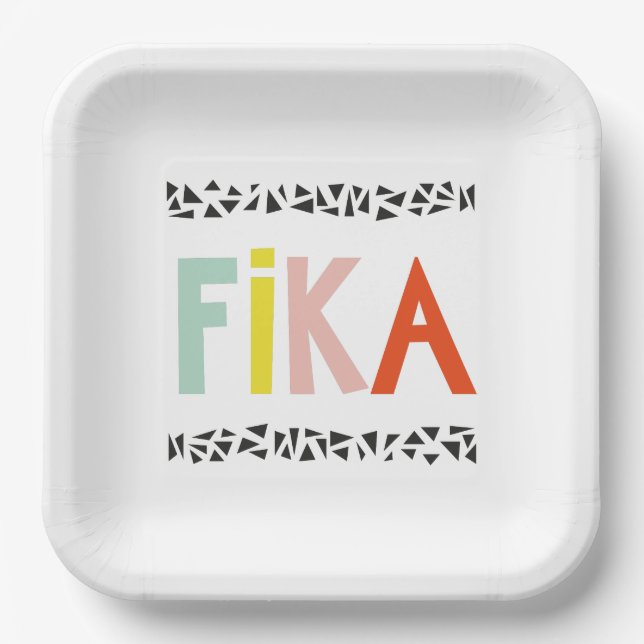 Fika Colours Paper Plate (Front)