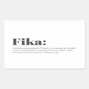 FIKA definition Rectangular Sticker