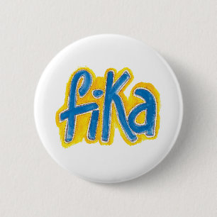 Fika dots 6 cm round badge