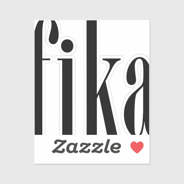 Fika Rectangular Vinyl Sticker (Sheet)