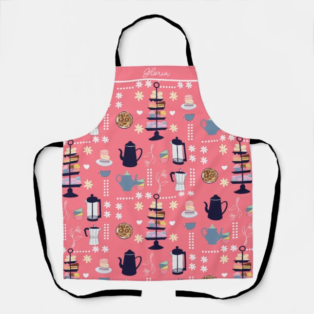 Fika Scandi Coffee Break Personalised  Apron (Front)