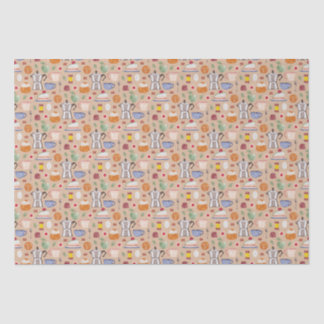 Fika (Tender Peach) – Watercolor Pattern Tissue Paper