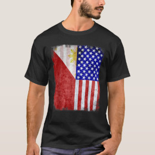 Fil Am Filipino American Philippines USA America F T-Shirt