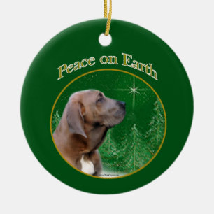 Fila Brasileiro Peace Keychain Ceramic Ornament