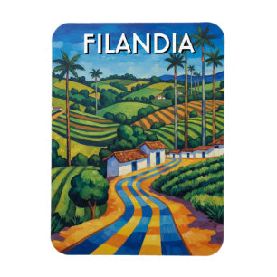 Filandia Colombia Travel Magnet