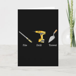 File Drill Trowel Tools Subtle Anti Trump 1 Card