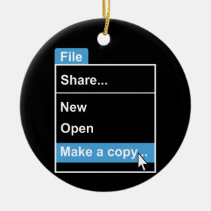 File Make a Copy Computer Science Ceramic Ornament