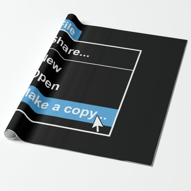 File Make a Copy Computer Science Wrapping Paper (Unrolled)