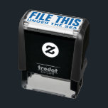 FILE THIS UNDER THE SEA Sarcastic Funny Quote Joke Self-inking Stamp<br><div class="desc">Funny Sarcasm Humour Self Inking Stamp - File This Under The Sea. All text can be customised so change wording to whatever you want. Your choice of ink colour. Simple modern minimalist design gets right to the point. Sarcastic inspirational / motivational satire quote makes a funny gag gift for someone...</div>
