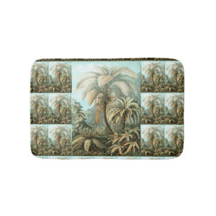 Filicinae by Ernst Haeckel, Vintage Fern Plants Bath Mat