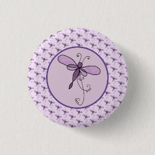 Filigrane Libelle 3 Cm Round Badge