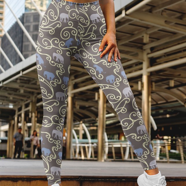 Filigree and Elephants Leggings (Creator Uploaded)