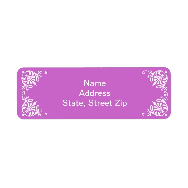 Filigree Border Return Address Label (Front)