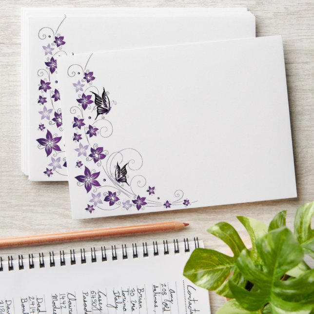 Filigree butterfly envelope  (Stacked)