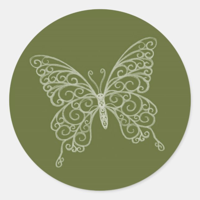 Filigree Butterfly Sticker (Front)