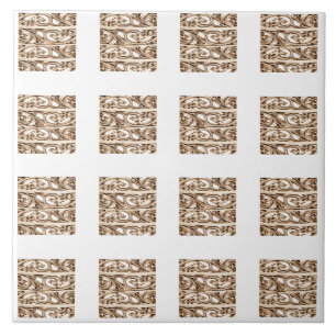 Filigree Cross Design Pattern Ceramic Tile
