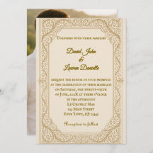 Filigree Fleur Photo Wedding Invitation