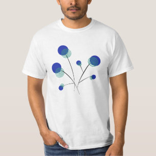 filigree flowers blue T-Shirt